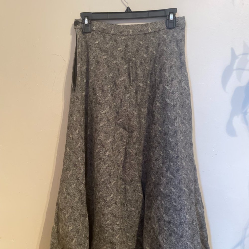 Vintage Maxi Gray Wool Skirt